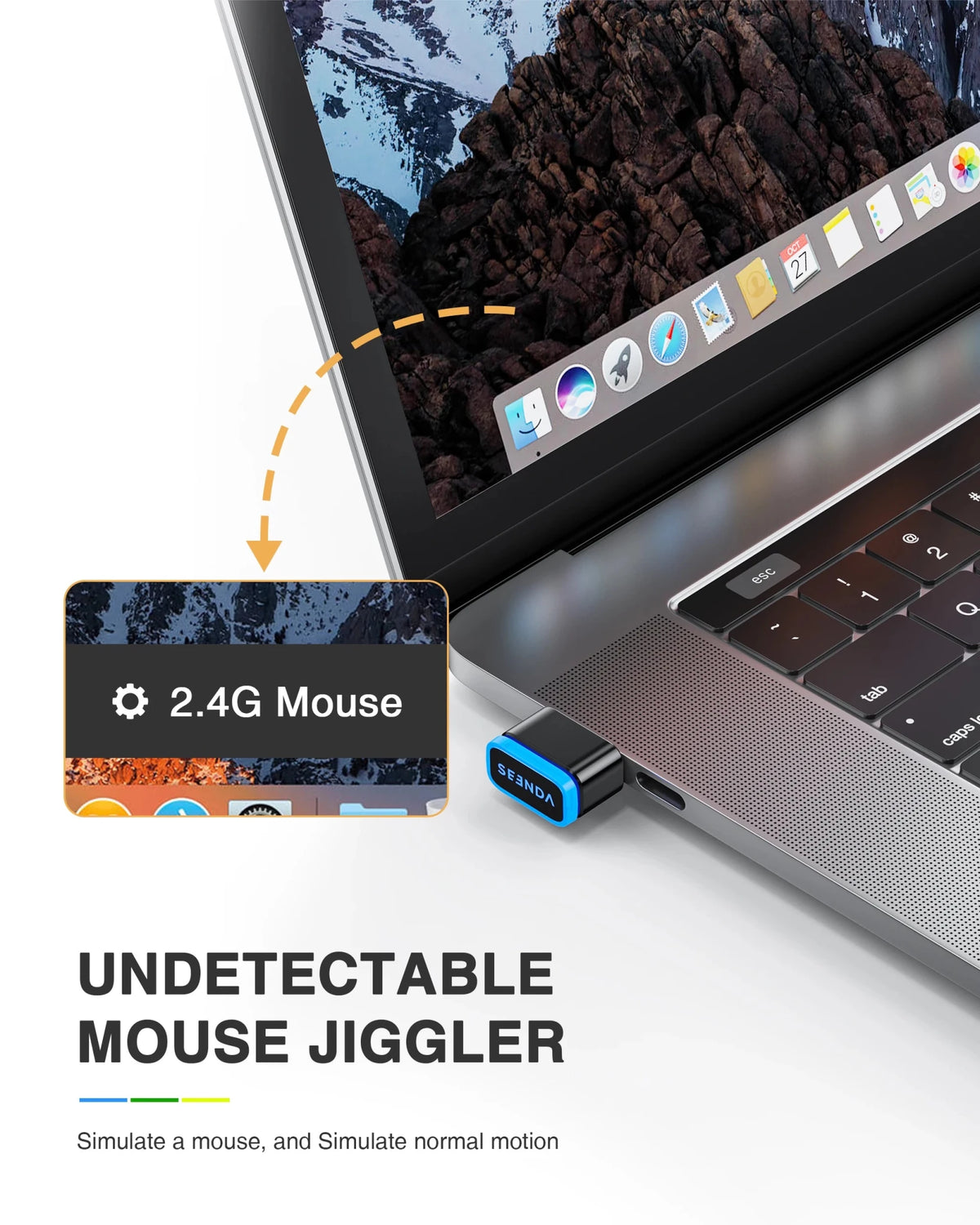 Mouse Jiggler USB Indétectable Seenda DK16 – Garde ton PC Actif, Plug & Play - Smiles shop