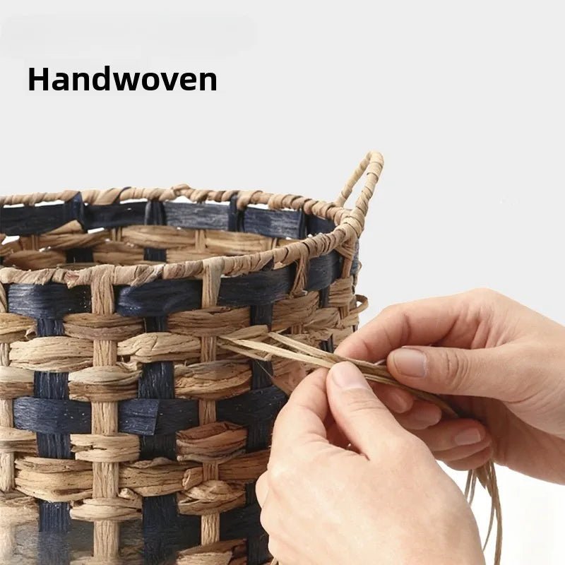 Panier Rangement Osier Tressé Grande Capacité – Bac à Linge Salle de Bain - Smiles shop