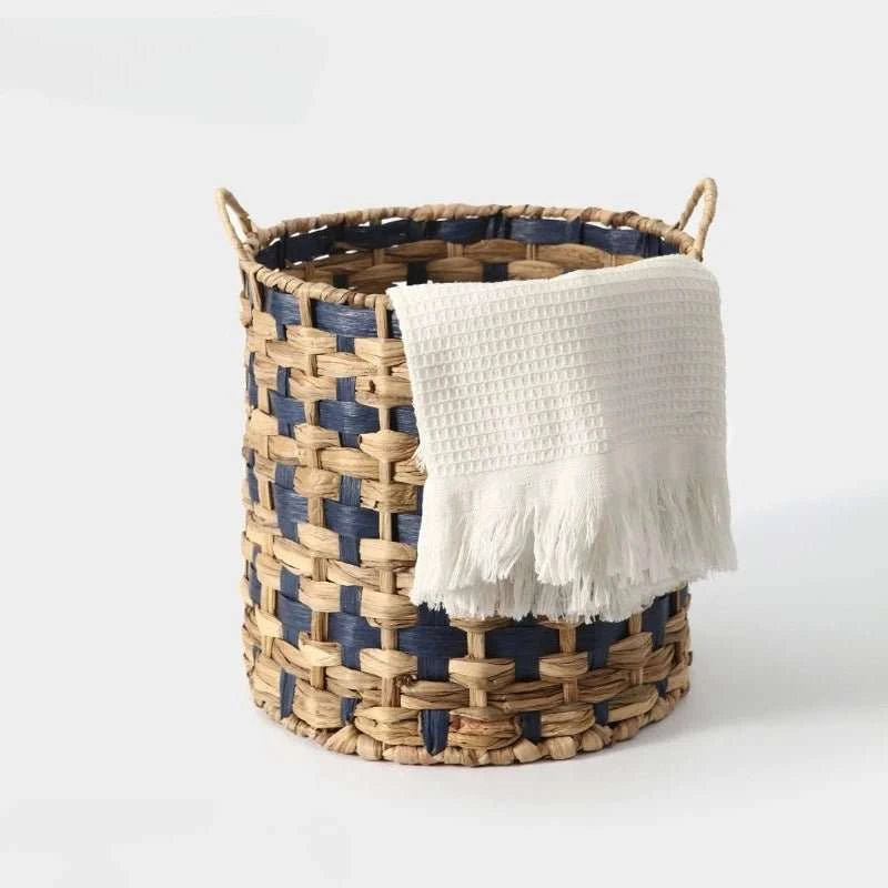 Panier Rangement Osier Tressé Grande Capacité – Bac à Linge Salle de Bain - Smiles shop