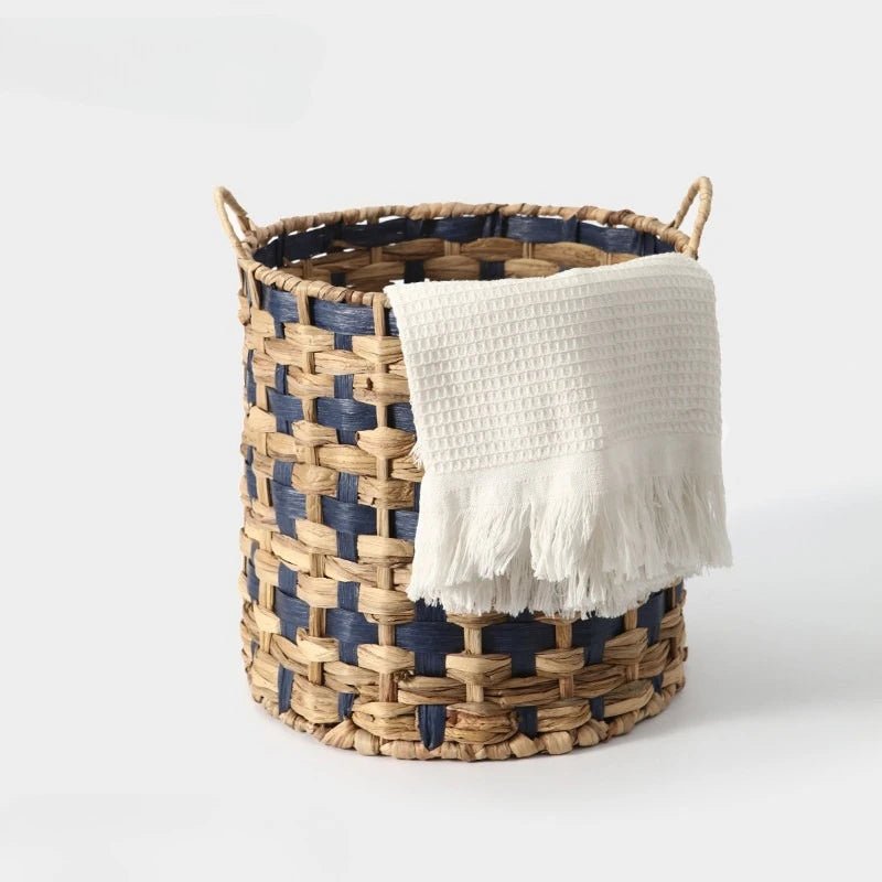 Panier Rangement Osier Tressé Grande Capacité – Bac à Linge Salle de Bain - Smiles shop