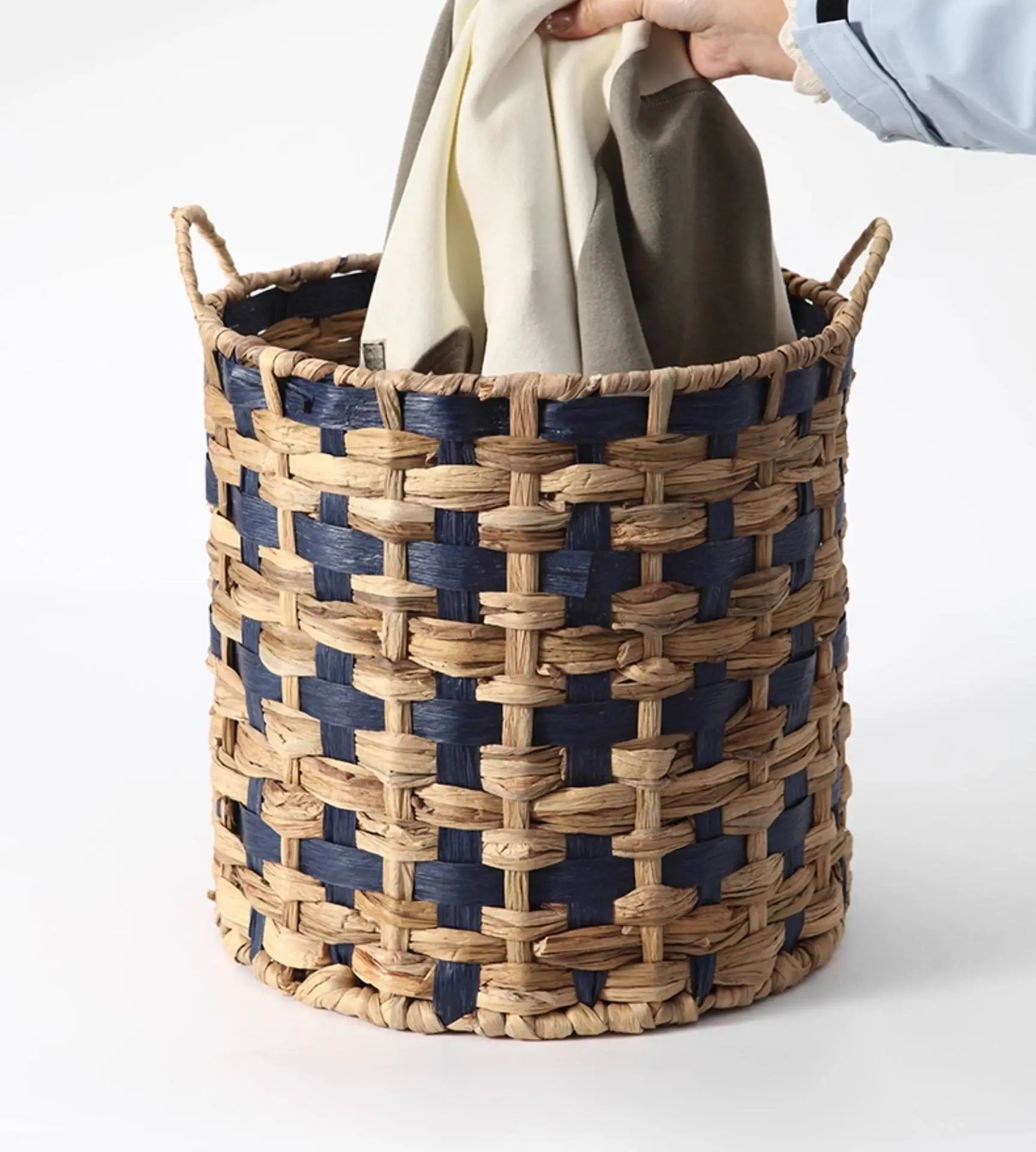 Panier Rangement Osier Tressé Grande Capacité – Bac à Linge Salle de Bain - Smiles shop