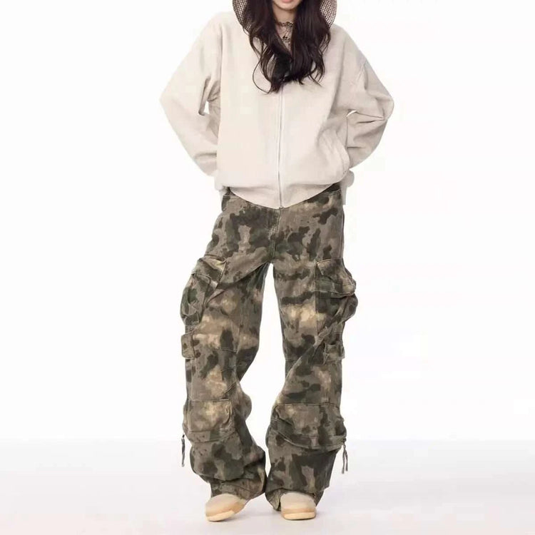 Pantalon Cargo Camo Homme – Style Américain Multi-Poches - Smiles shop