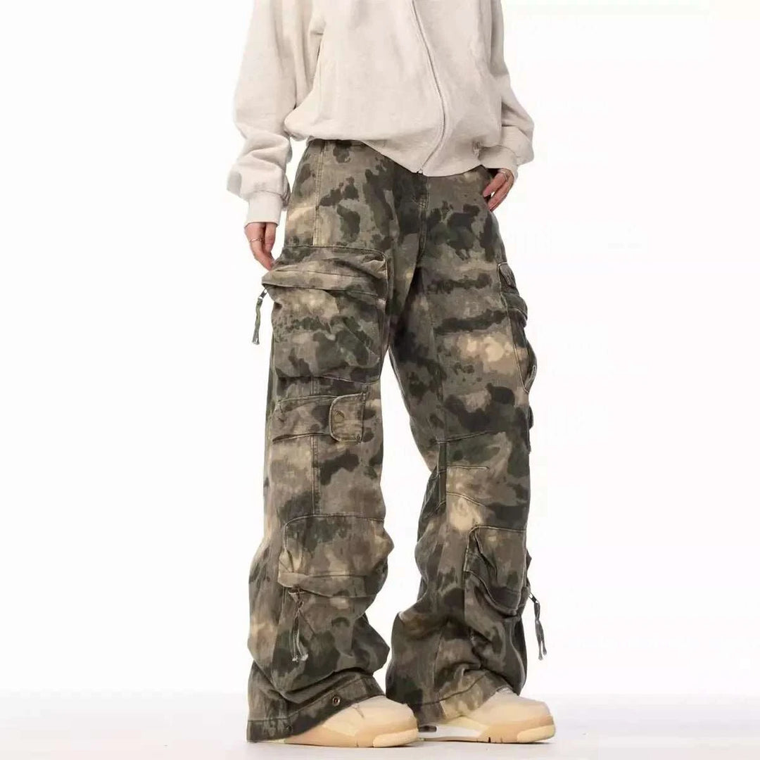 Pantalon Cargo Camo Homme – Style Américain Multi-Poches - Smiles shop