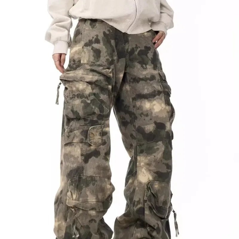 Pantalon Cargo Camo Homme – Style Américain Multi-Poches - Smiles shop