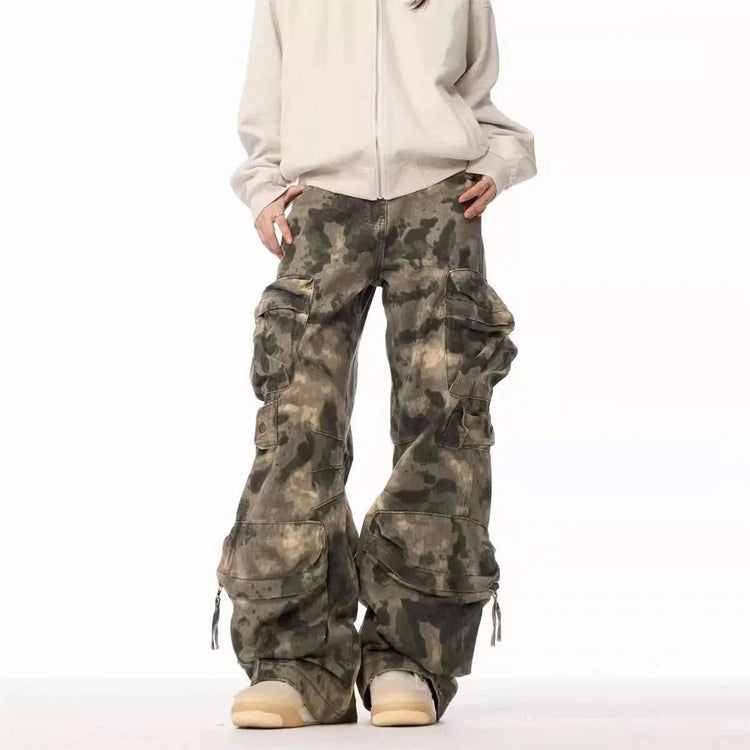 Pantalon Cargo Camo Homme – Style Américain Multi-Poches - Smiles shop
