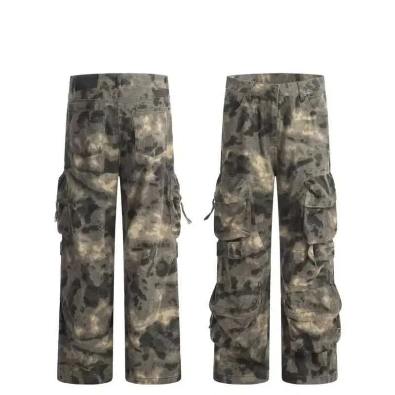 Pantalon Cargo Camo Homme – Style Américain Multi-Poches - Smiles shop