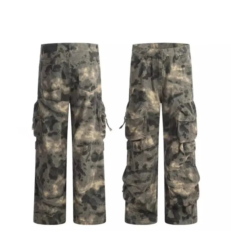 Pantalon Cargo Camo Homme – Style Américain Multi-Poches - Smiles shop
