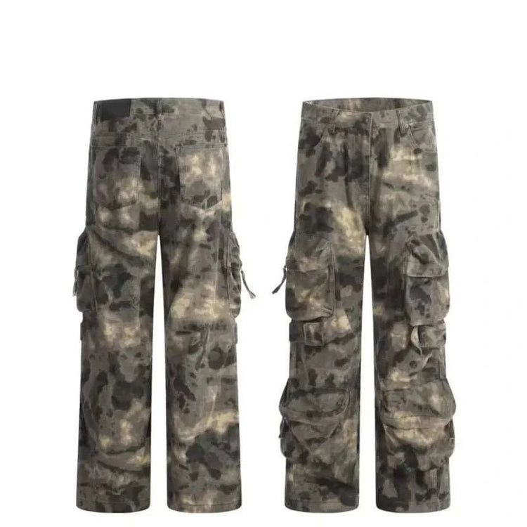 Pantalon Cargo Camo Homme – Style Américain Multi-Poches - Smiles shop