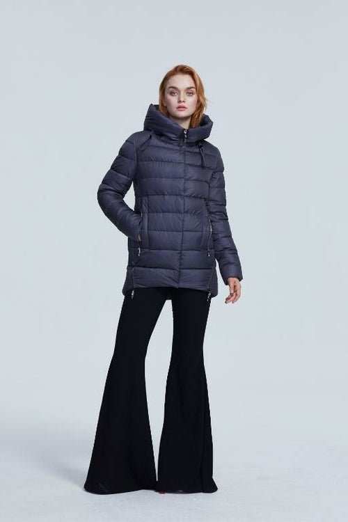 Parka Femme Capuche Rembourrée Coton – Zip, Coupe Large & Chaud Hiver Casual - Smiles shop