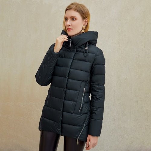 Parka Femme Capuche Rembourrée Coton – Zip, Coupe Large & Chaud Hiver Casual - Smiles shop