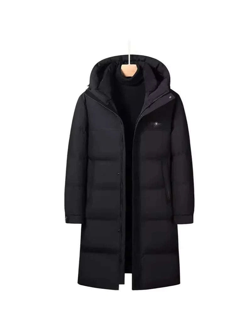 Parka Long Homme Duvet d'Oie Blanc 80% – Grand Froid -50°C, Capuche & Col - Smiles shop