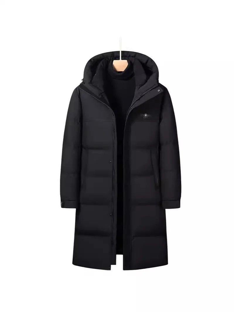 Parka Long Homme Duvet d'Oie Blanc 80% – Grand Froid -50°C, Capuche & Col - Smiles shop