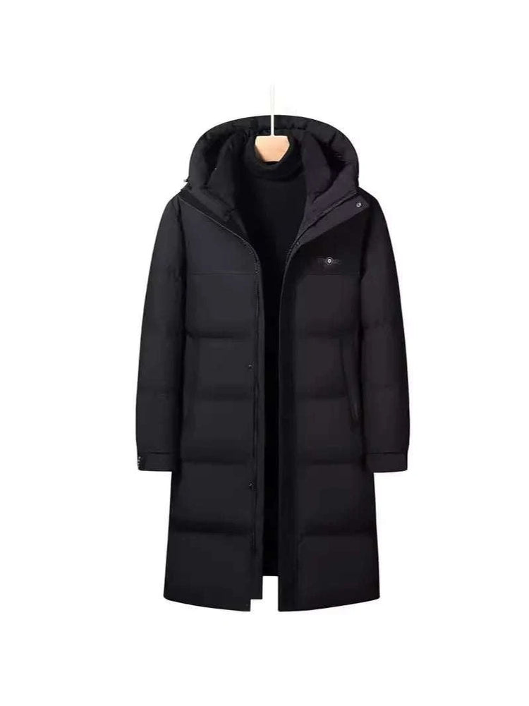 Parka Long Homme Duvet d'Oie Blanc 80% – Grand Froid -50°C, Capuche & Col - Smiles shop