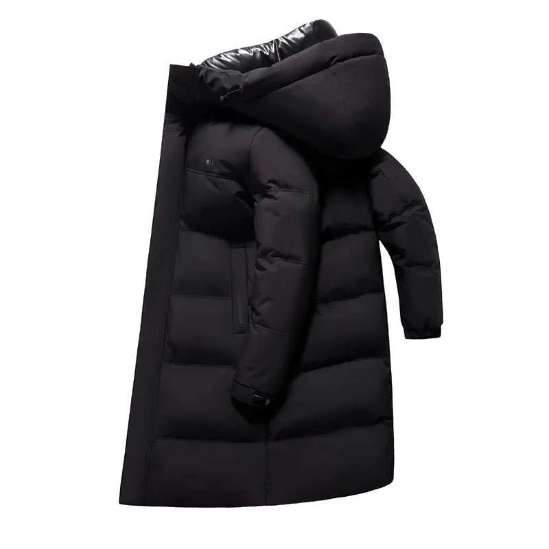 Parka Long Homme Duvet d'Oie Blanc 80% – Grand Froid -50°C, Capuche & Col - Smiles shop
