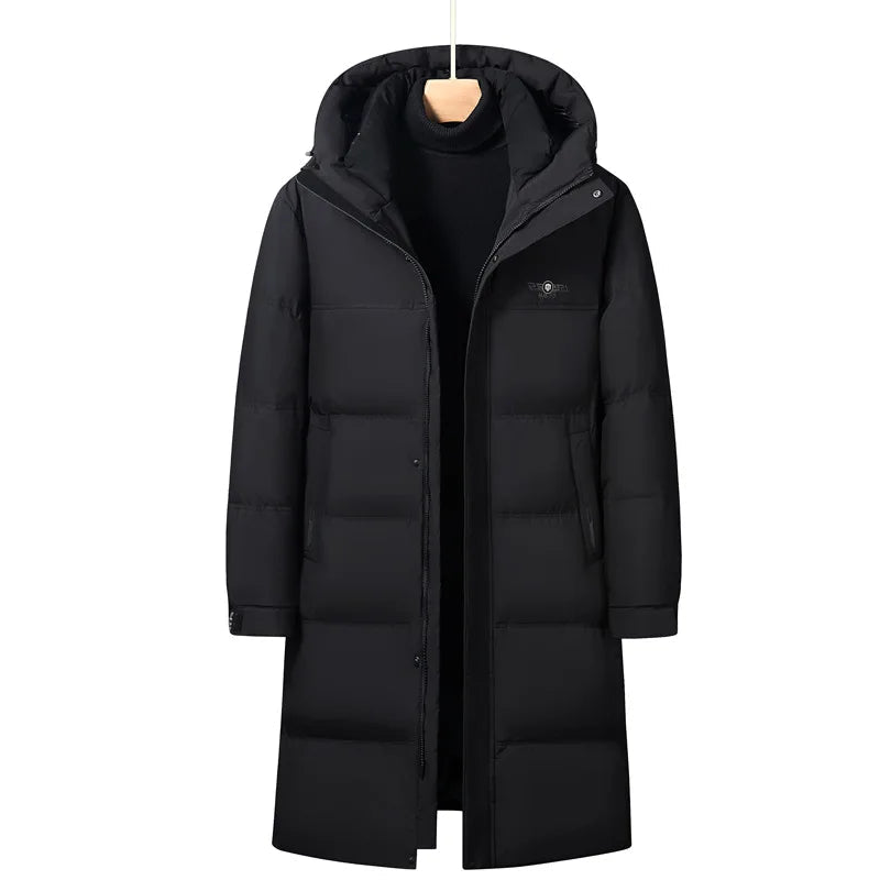 Parka Long Homme Duvet d'Oie Blanc 80% – Grand Froid -50°C, Capuche & Col - Smiles shop
