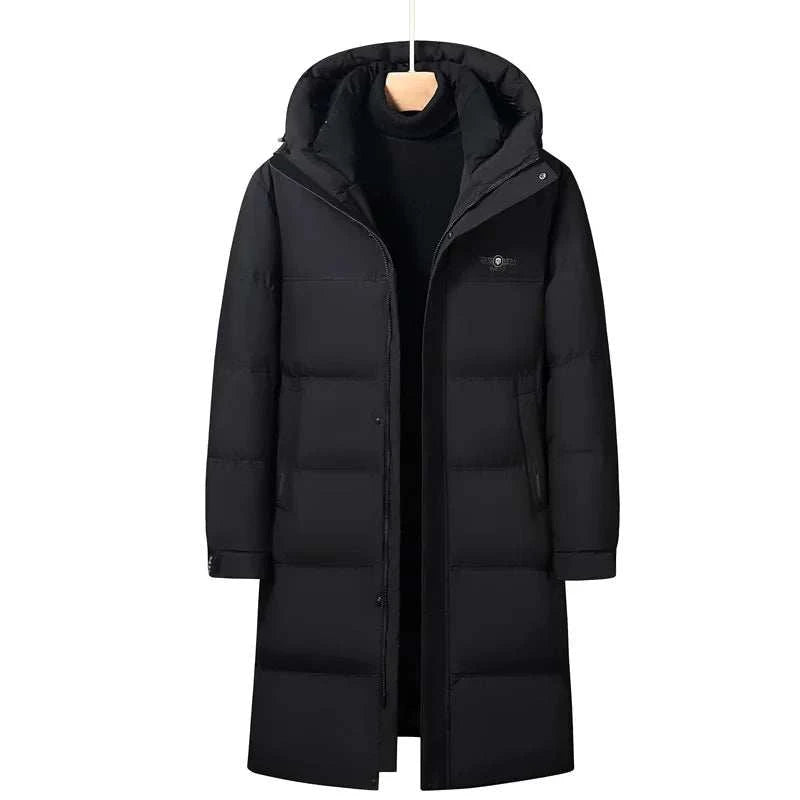 Parka Long Homme Duvet d'Oie Blanc 80% – Grand Froid -50°C, Capuche & Col - Smiles shop