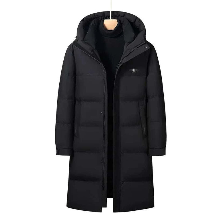 Parka Long Homme Duvet d'Oie Blanc 80% – Grand Froid -50°C, Capuche & Col - Smiles shop