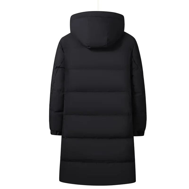 Parka Long Homme Duvet d'Oie Blanc 80% – Grand Froid -50°C, Capuche & Col - Smiles shop