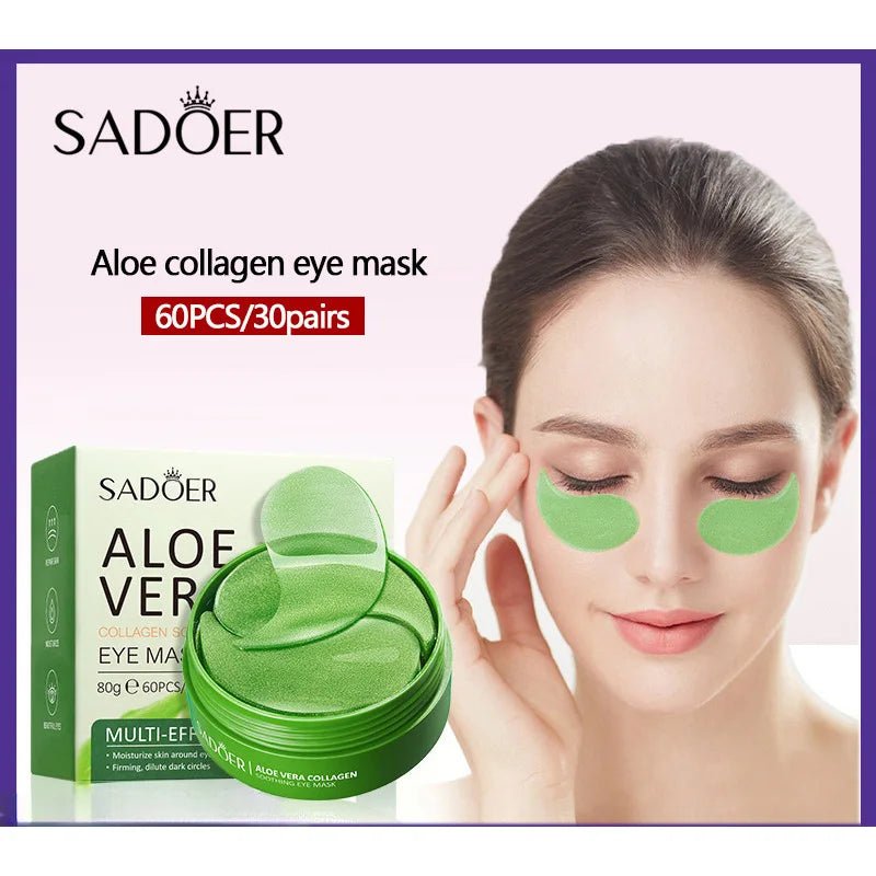 Patches Yeux Aloe Vera & Collagène – Hydratation & Fermeté (60 pcs) - Smiles shop