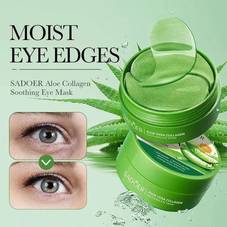 Patches Yeux Aloe Vera & Collagène – Hydratation & Fermeté (60 pcs) - Smiles shop
