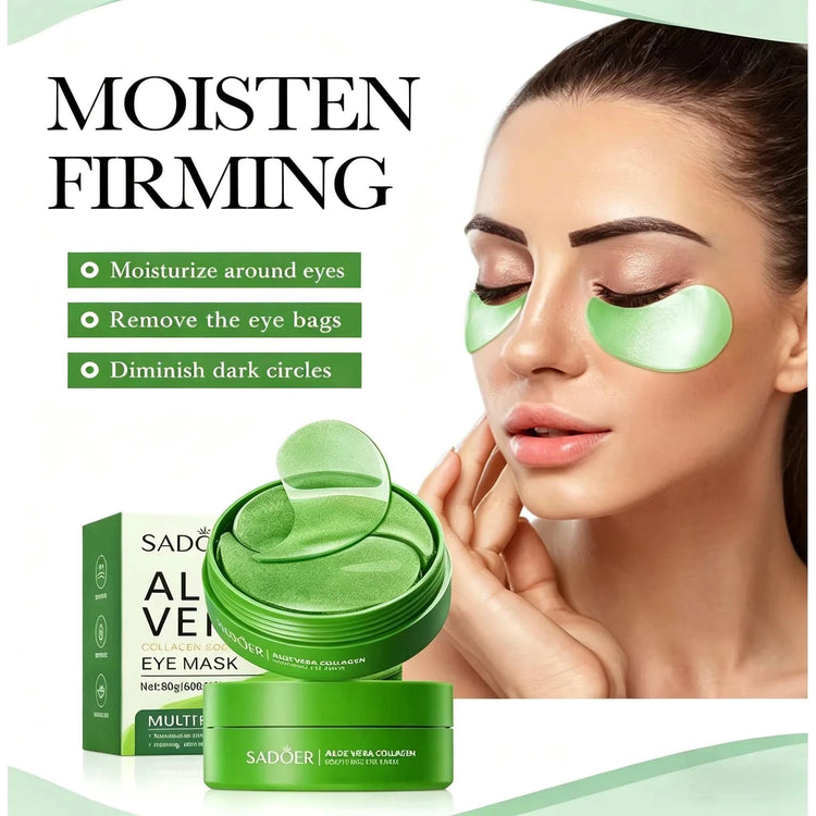 Patches Yeux Aloe Vera & Collagène – Hydratation & Fermeté (60 pcs) - Smiles shop