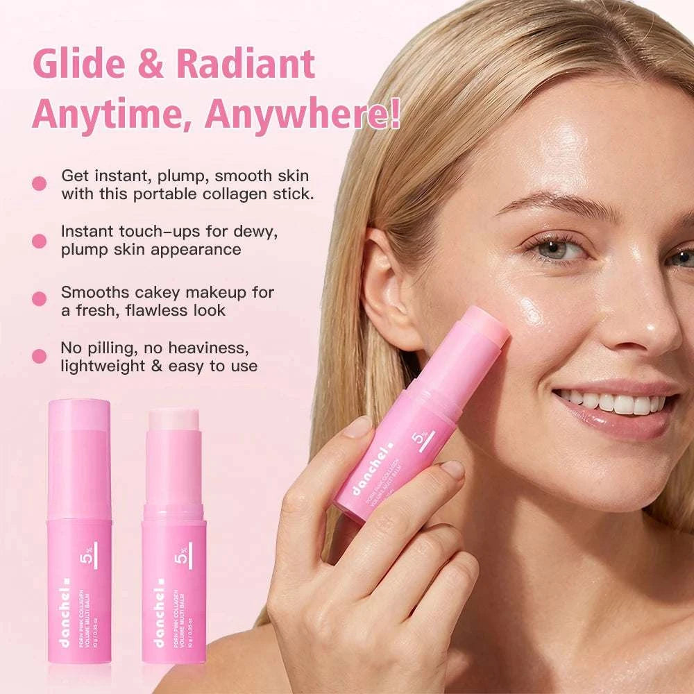 Pink Collagen PDRN Balm Stick – Hydrating & Firming Face Moisturizer - Smiles shop