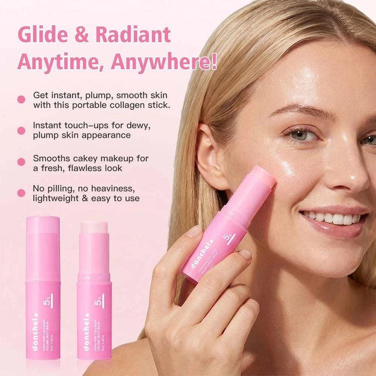 Pink Collagen PDRN Balm Stick – Hydrating & Firming Face Moisturizer - Smiles shop