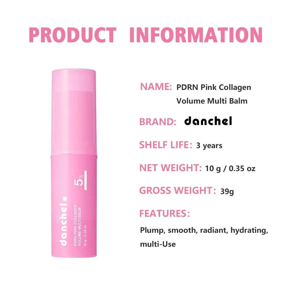 Pink Collagen PDRN Balm Stick – Hydrating & Firming Face Moisturizer - Smiles shop