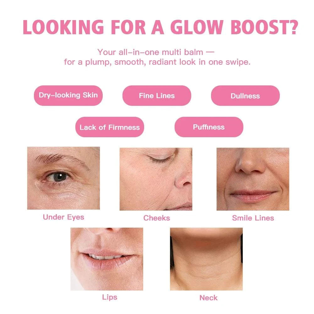 Pink Collagen PDRN Balm Stick – Hydrating & Firming Face Moisturizer - Smiles shop