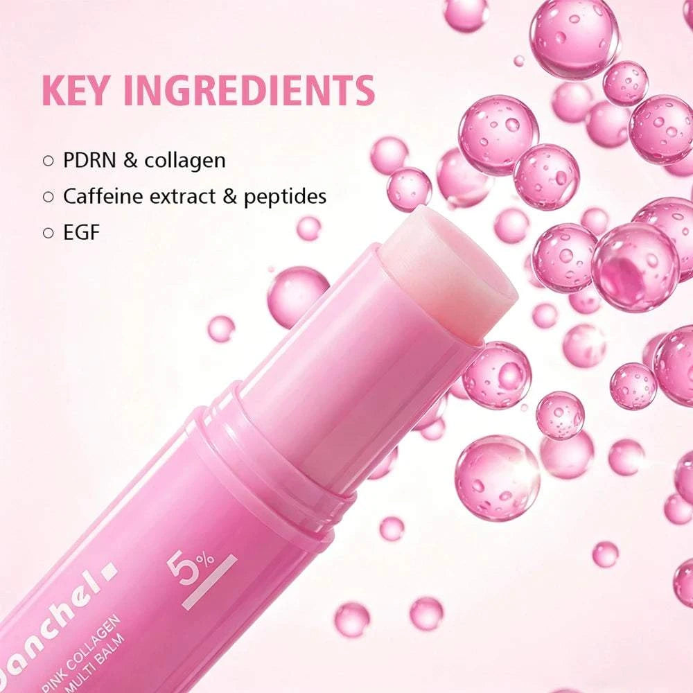 Pink Collagen PDRN Balm Stick – Hydrating & Firming Face Moisturizer - Smiles shop