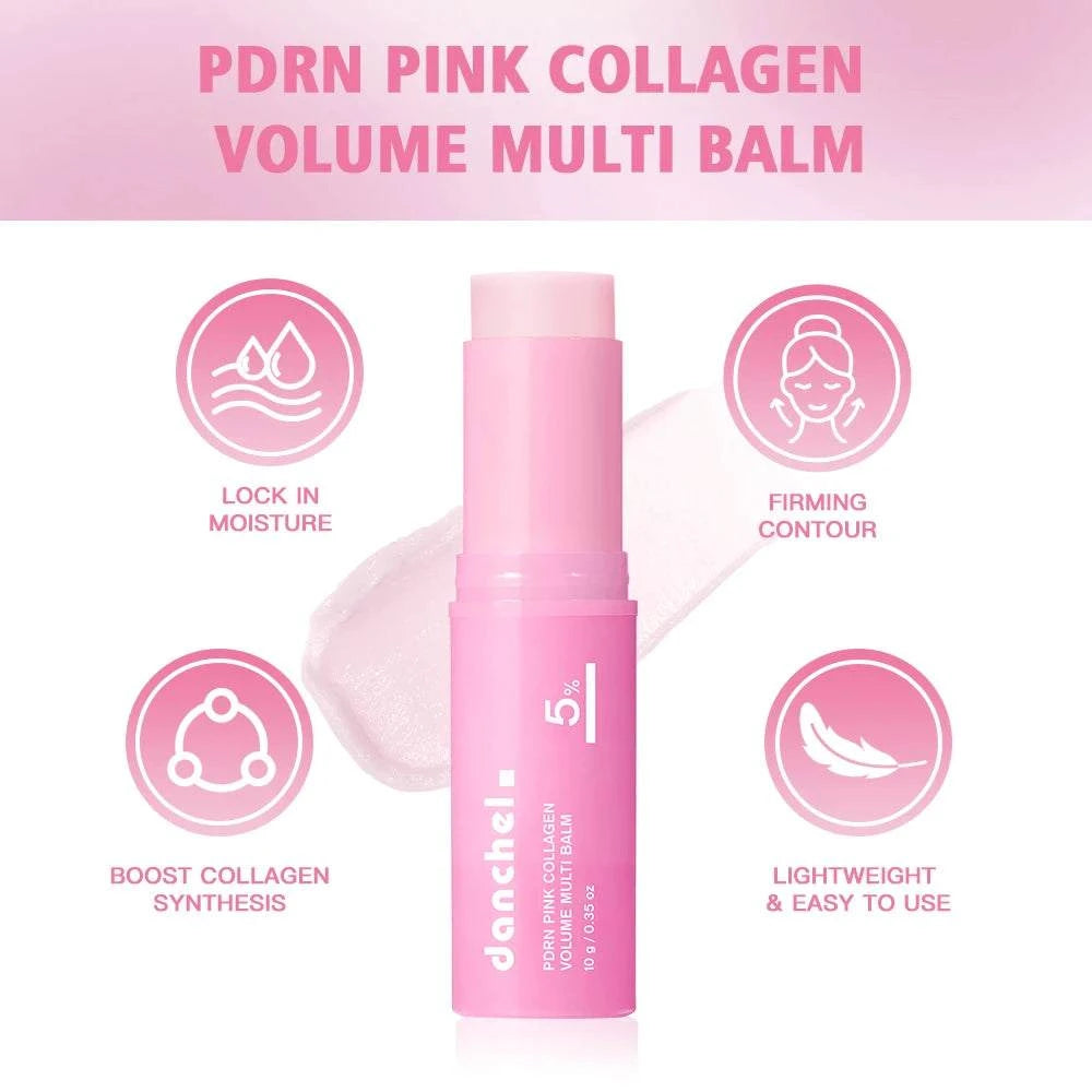 Pink Collagen PDRN Balm Stick – Hydrating & Firming Face Moisturizer - Smiles shop