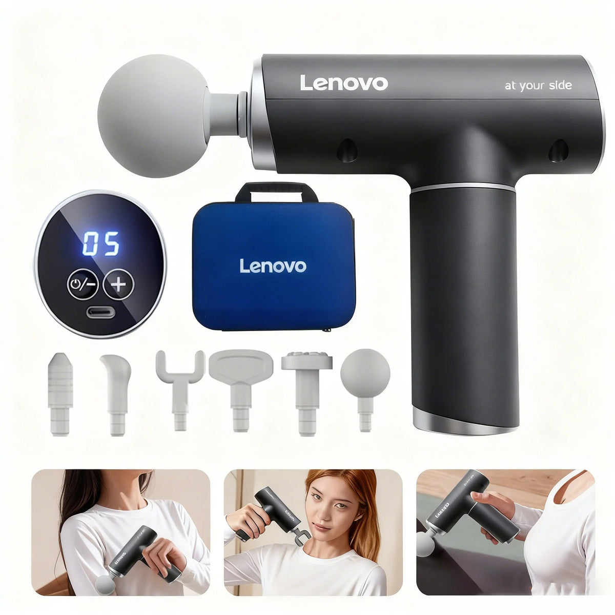 Pistolet de massage Lenovo N2 — Récupération musculaire, sans fil & portable - Smiles shop