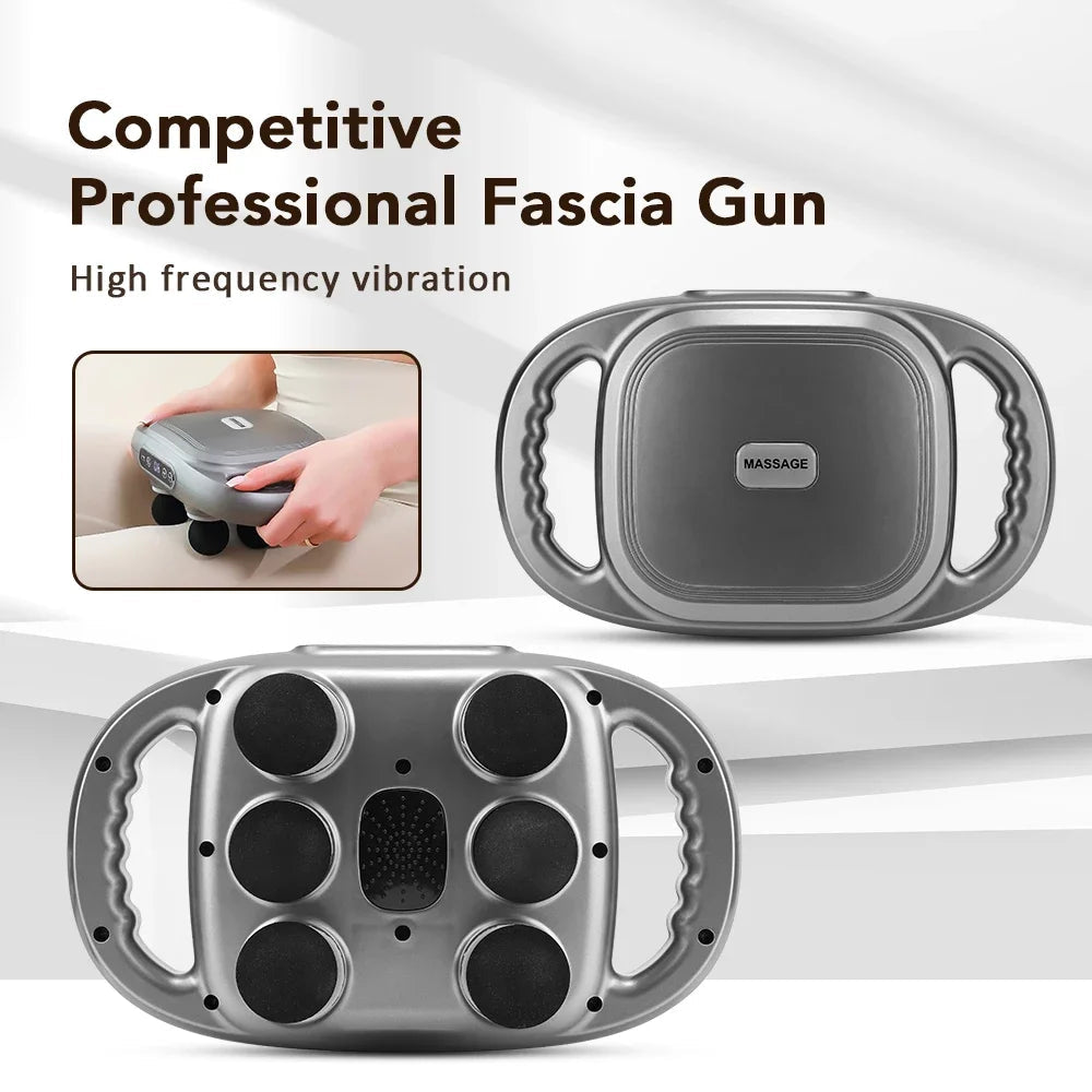 Pistolet de Massage Tissu Profond – 6 Têtes & Lumière Rouge - Smiles shop