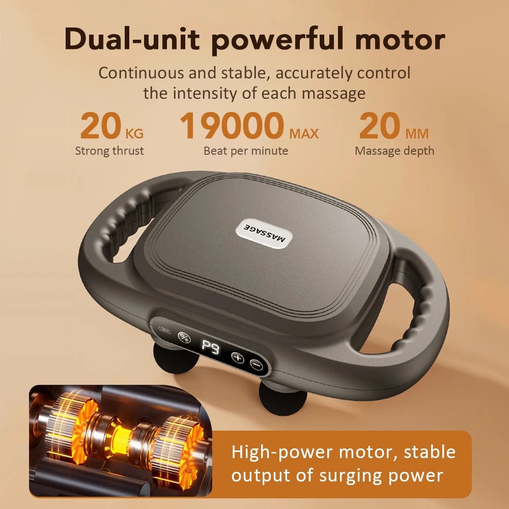 Pistolet de Massage Tissu Profond – 6 Têtes & Lumière Rouge - Smiles shop