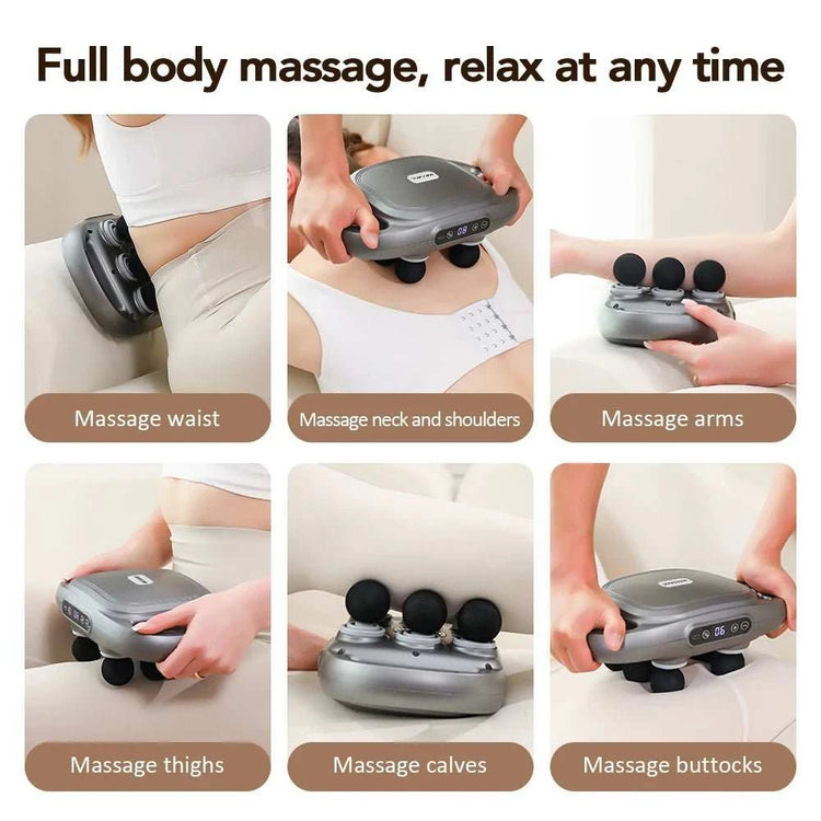 Pistolet de Massage Tissu Profond – 6 Têtes & Lumière Rouge - Smiles shop
