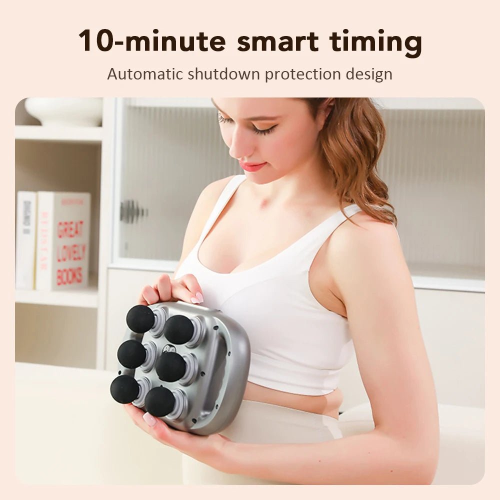 Pistolet de Massage Tissu Profond – 6 Têtes & Lumière Rouge - Smiles shop