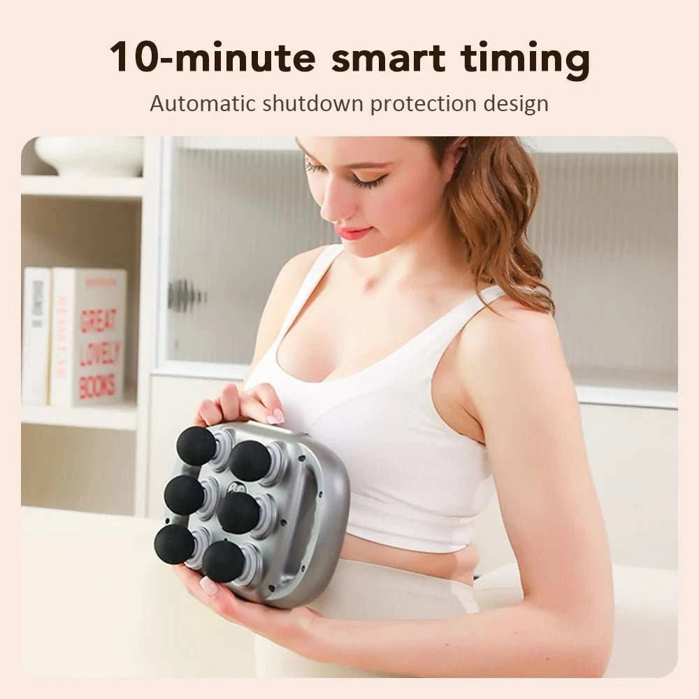 Pistolet de Massage Tissu Profond – 6 Têtes & Lumière Rouge - Smiles shop