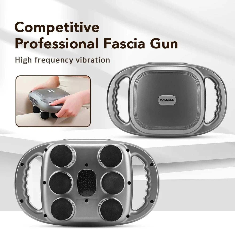 Pistolet de Massage Tissu Profond – 6 Têtes & Lumière Rouge - Smiles shop