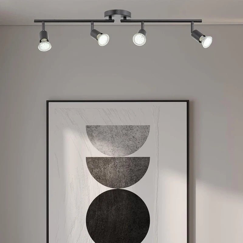 Plafonnier LED 4 Spots Orientables & Dimmable – Lumière Moderne Salon - Smiles shop