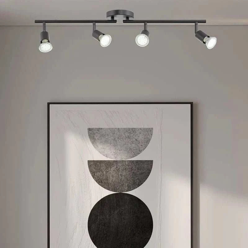 Plafonnier LED 4 Spots Orientables & Dimmable – Lumière Moderne Salon - Smiles shop