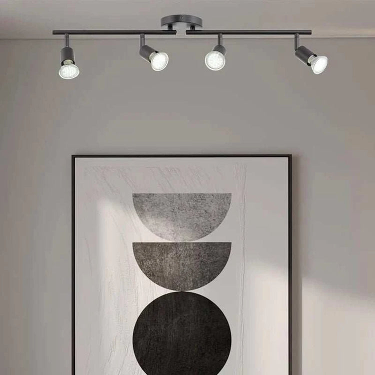 Plafonnier LED 4 Spots Orientables & Dimmable – Lumière Moderne Salon - Smiles shop