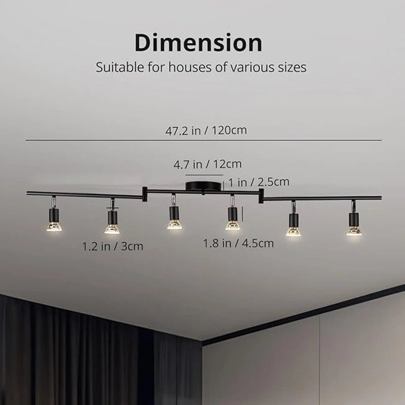 Plafonnier LED 4 Spots Orientables & Dimmable – Lumière Moderne Salon - Smiles shop