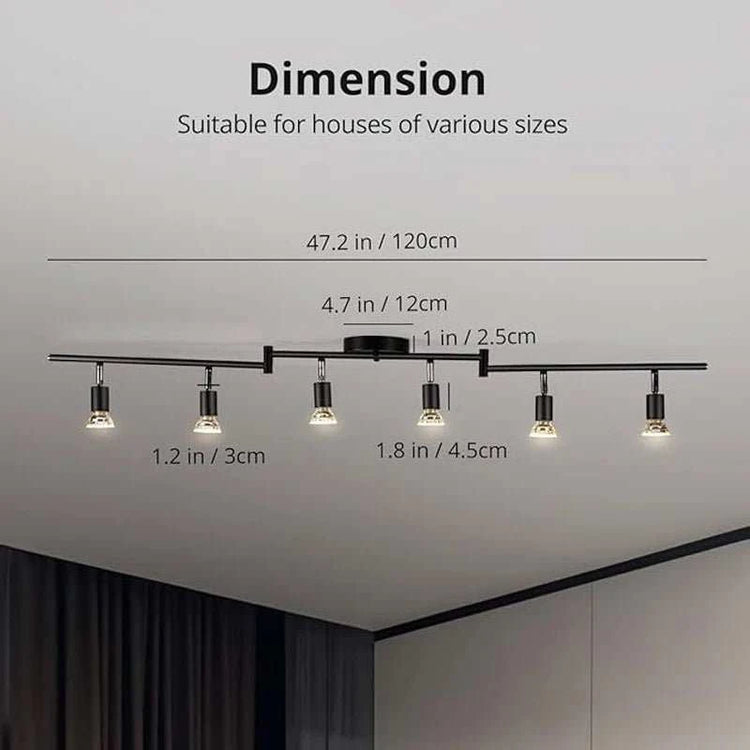 Plafonnier LED 4 Spots Orientables & Dimmable – Lumière Moderne Salon - Smiles shop