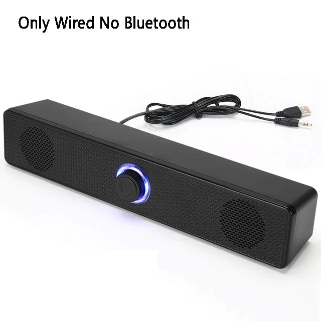 Portable Bluetooth Soundbar – 3D Stereo Deep Bass Computer Speaker - Smiles shop