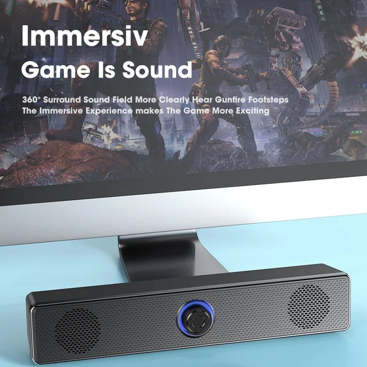 Portable Bluetooth Soundbar – 3D Stereo Deep Bass Computer Speaker - Smiles shop