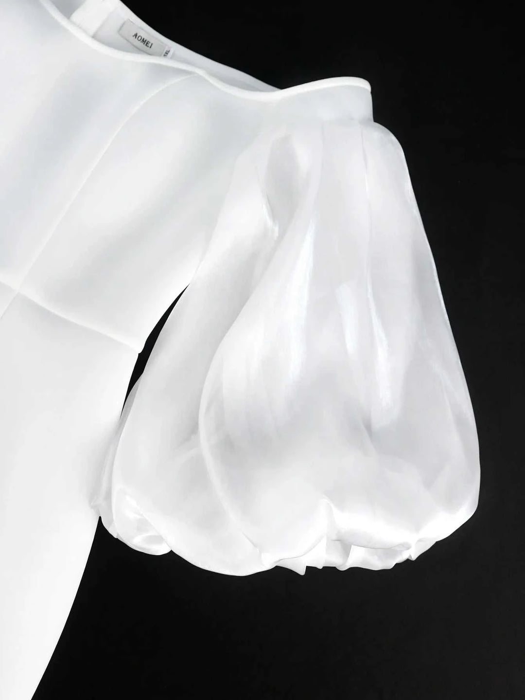 Robe de Soirée Épaules Dénudées – Manches Lanternes Chic - Smiles shop
