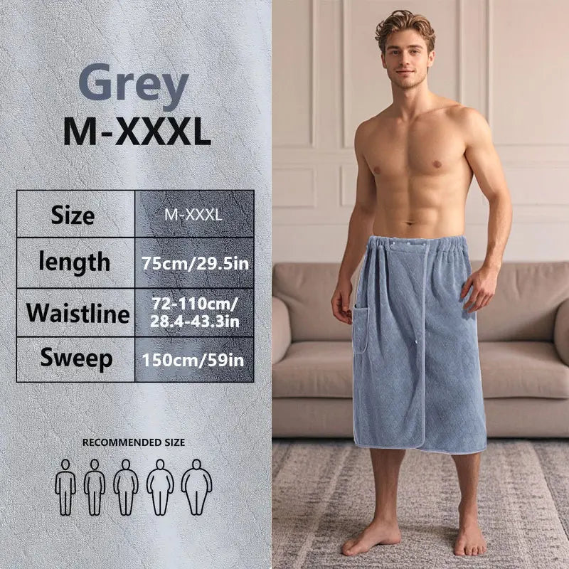 Serviette-jupe de bain pour homme — Grande taille, séchage rapide - Smiles shop