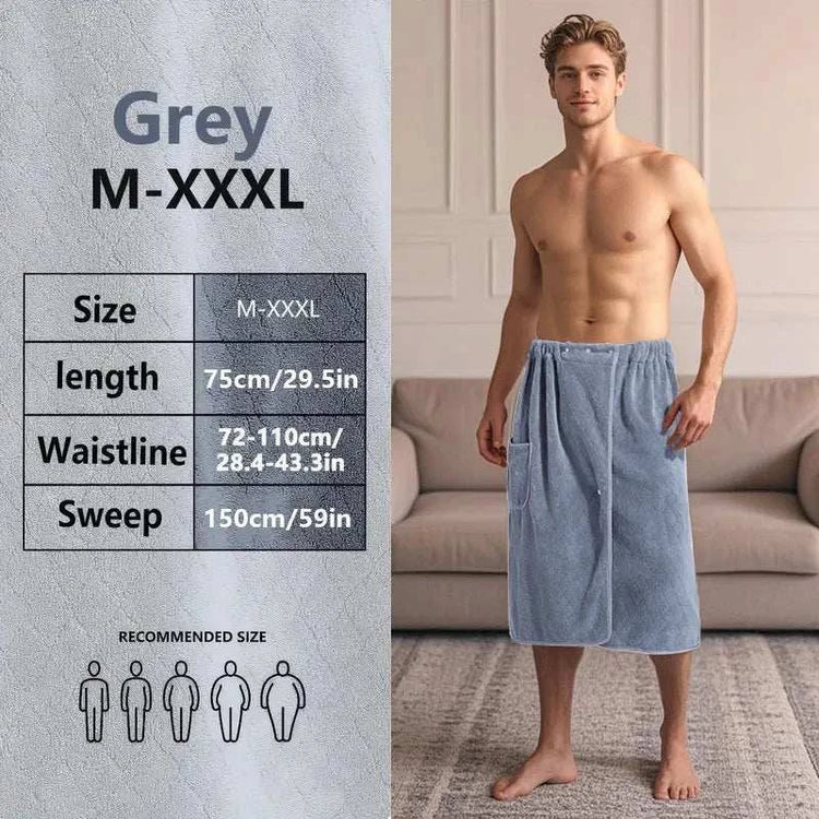 Serviette-jupe de bain pour homme — Grande taille, séchage rapide - Smiles shop