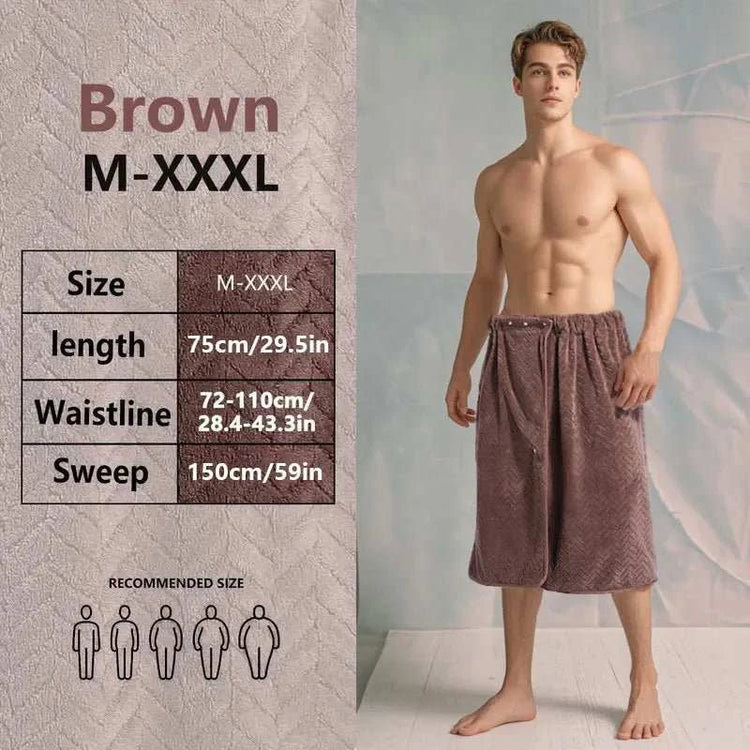 Serviette-jupe de bain pour homme — Grande taille, séchage rapide - Smiles shop
