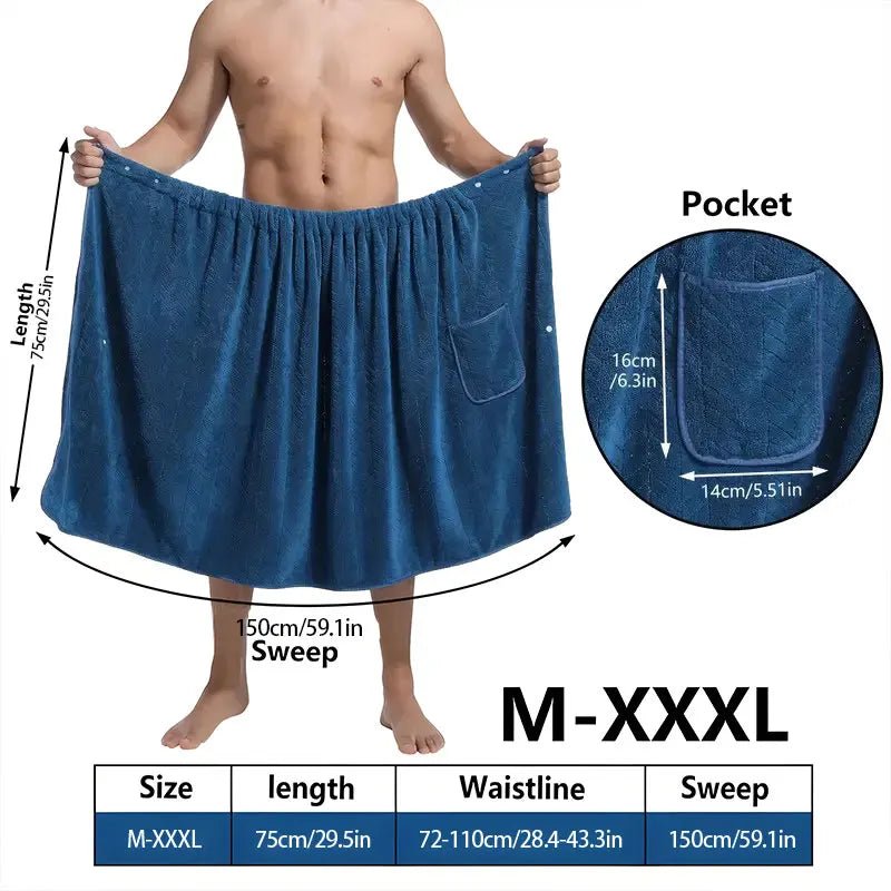 Serviette-jupe de bain pour homme — Grande taille, séchage rapide - Smiles shop